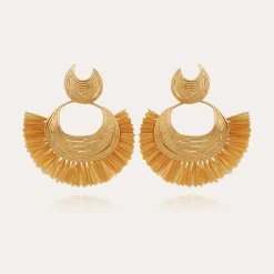 Boucles d'oreilles Luna Wave raphia