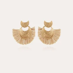 Boucles d'oreilles Luna Wave raphia mini