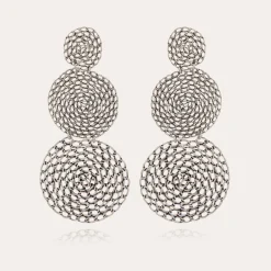 Boucles d'oreilles Onde Gourmette double