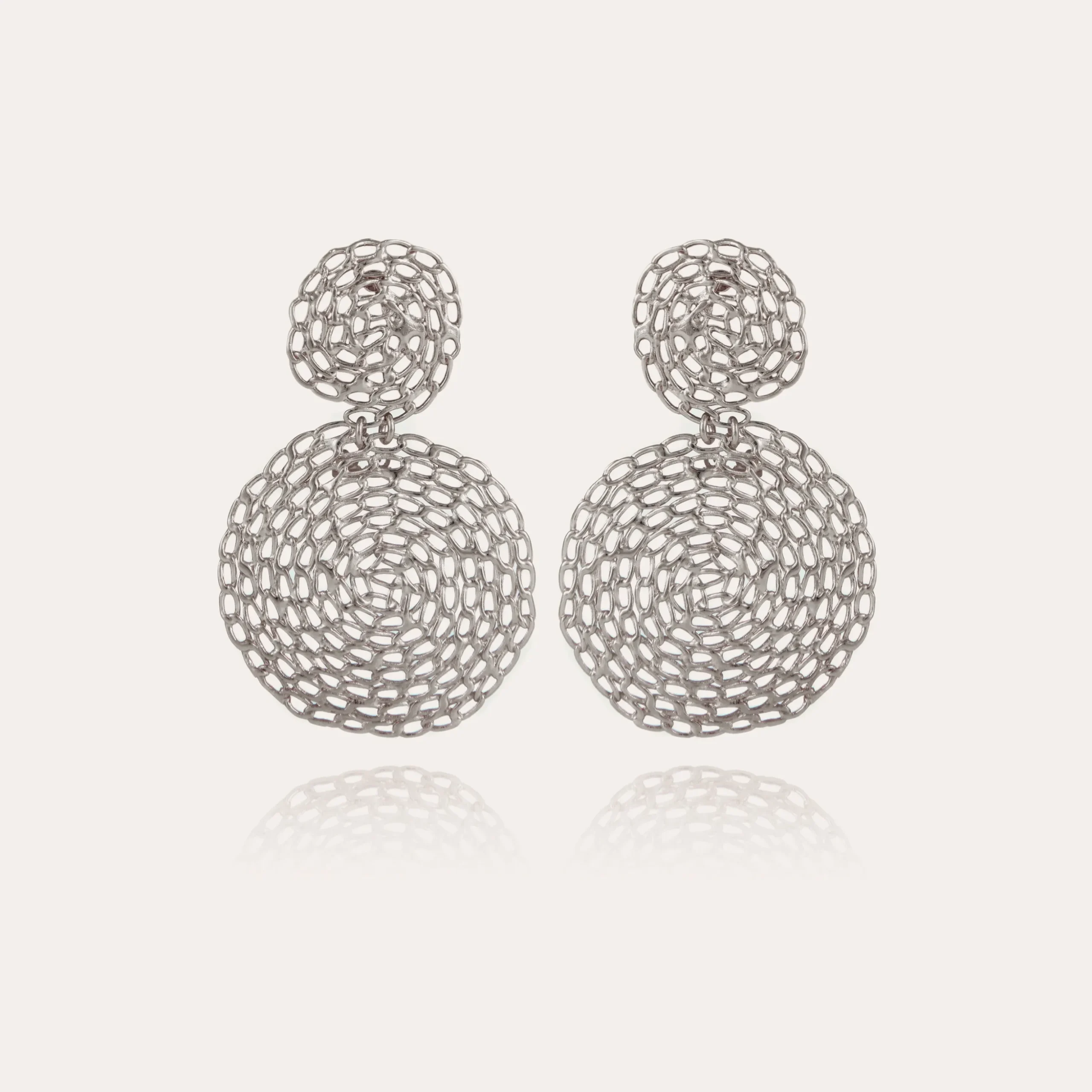 Boucles d'oreilles Onde Gourmette petit modèle