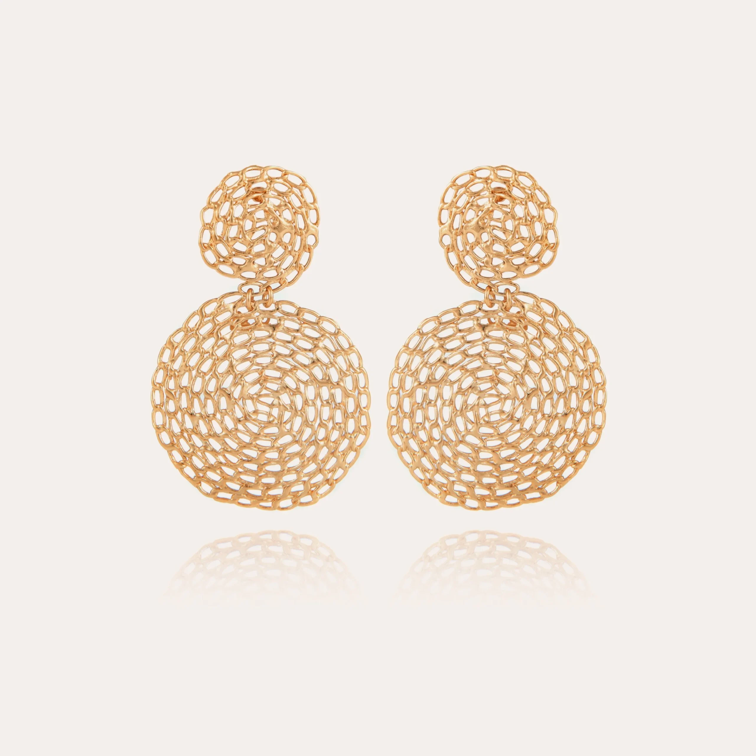 Boucles d'oreilles Onde Gourmette petit modèle
