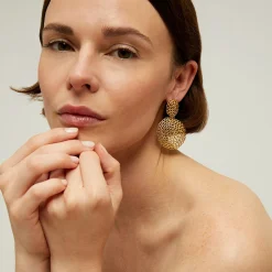 Boucles d'oreilles Onde Gourmette petit modèle