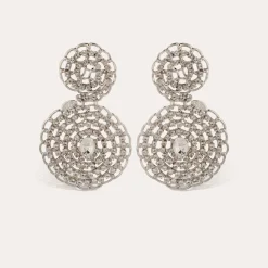 Boucles d'oreilles Onde gourmette strass