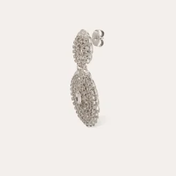 Boucles d'oreilles Onde gourmette strass