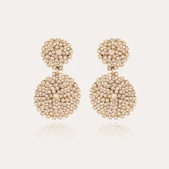 Boucles d'oreilles Onde Lucky strass petit modèle