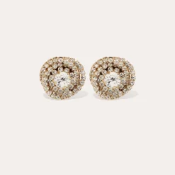 Boucles d'oreilles puce Atika strass