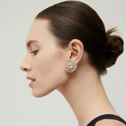 Boucles d'oreilles puce Atika strass