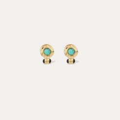 Boucles d'oreilles puces Amarante mini - Turquoise