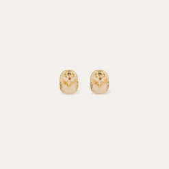Boucles d'oreilles puce Scaramouche émail