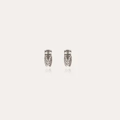 Boucles d'oreilles puces Cigale