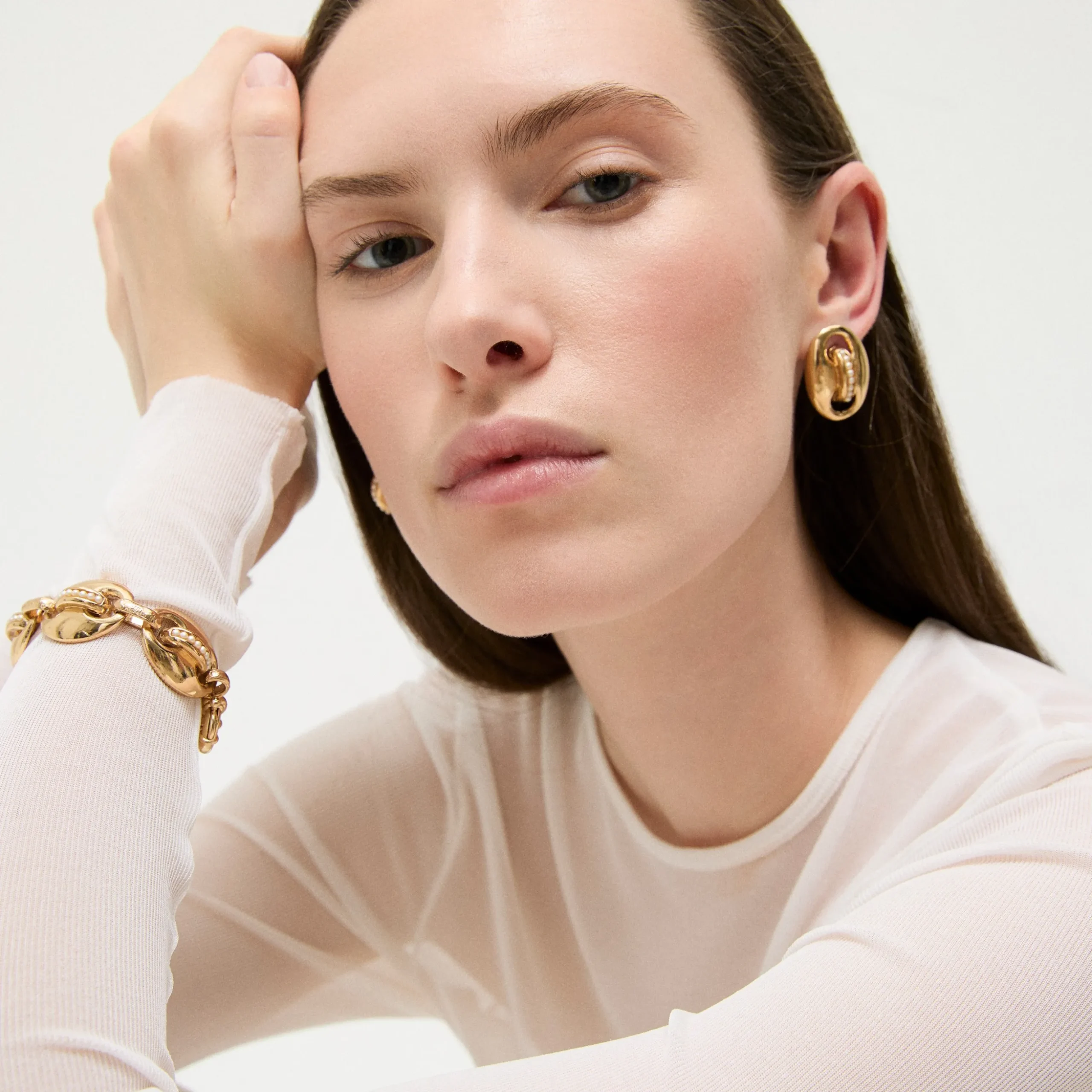 Boucles d'oreilles puces Cophea mini - Perles nacrées