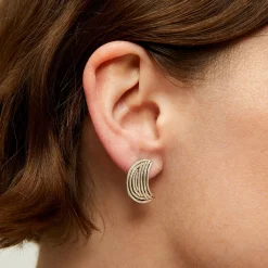 Boucles d'oreilles puces Luna Wave petit modèle