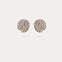 Boucles d'oreilles puces Onde Gourmette
