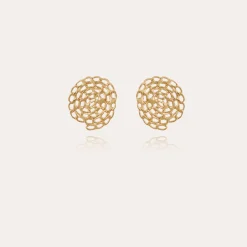 Boucles d'oreilles puces Onde Gourmette