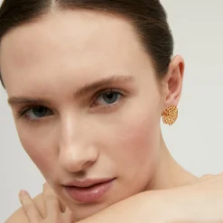 Boucles d'oreilles puces Onde Gourmette