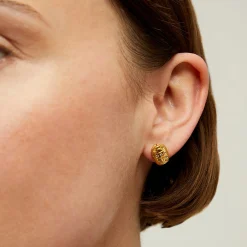Boucles d'oreilles puces Scaramouche - Zircone