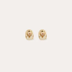 Boucles d'oreilles puces Scaramouche émail