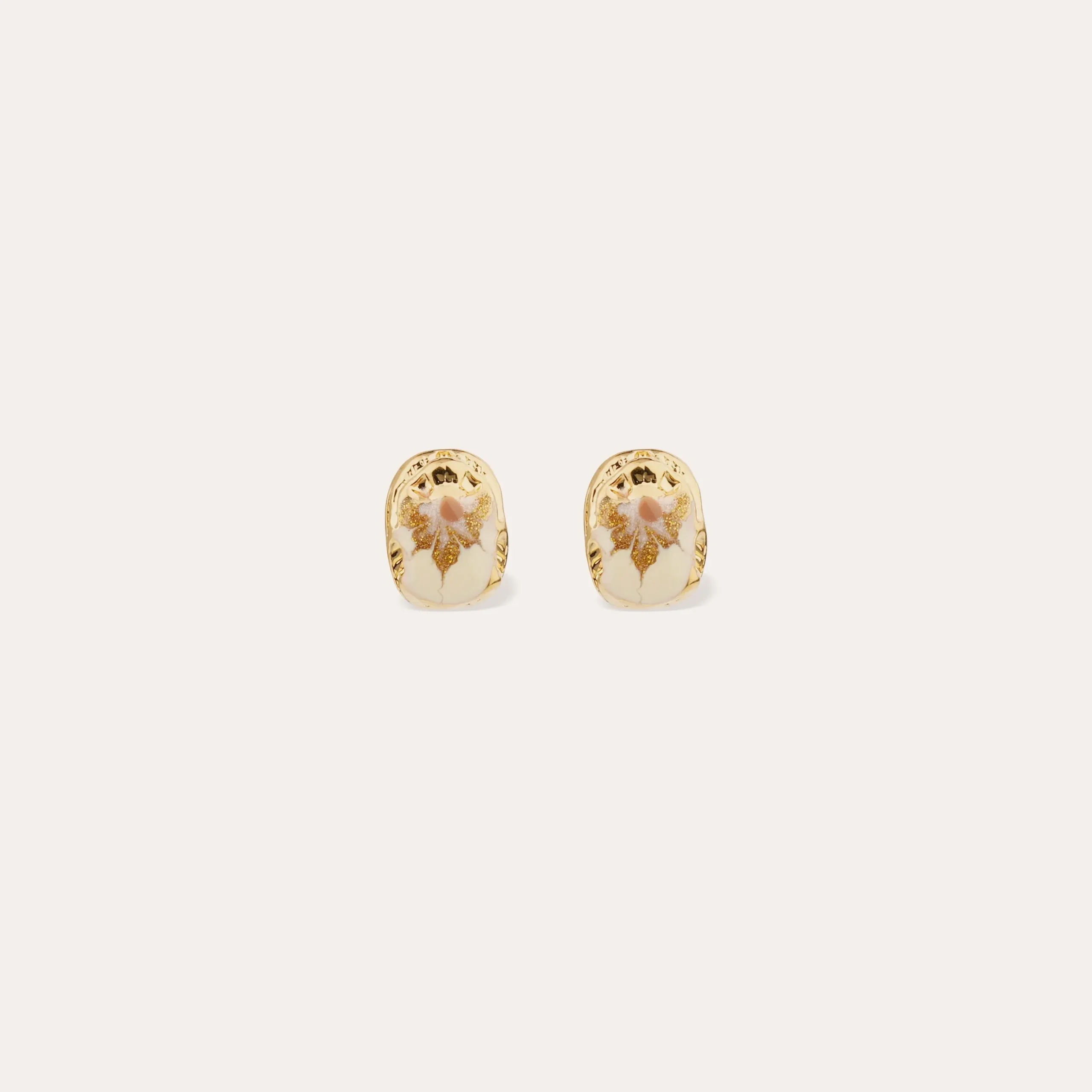 Boucles d'oreilles puces Scaramouche émail