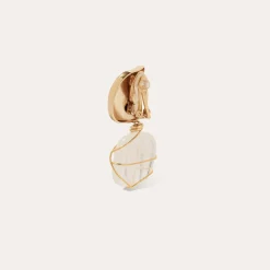 Boucles d'oreilles Rainbow Square - Cristal de roche