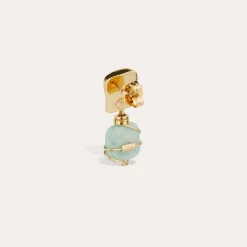 Boucles d'oreilles Rainbow Square petit modèle - Amazonite