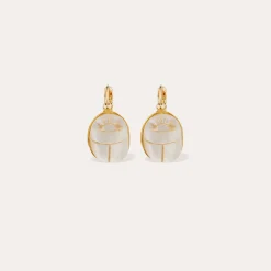 Boucles d'oreilles Scaramouche - Nacre blanche