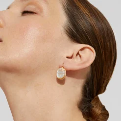 Boucles d'oreilles Scaramouche - Nacre blanche