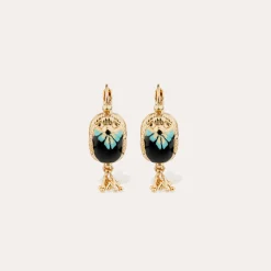 Boucles d'oreilles Scaramouche émail
