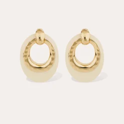 Boucles d'oreilles Selva grand modèle acétate - Ivoire