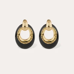 Boucles d'oreilles Selva petit modèle - Noir