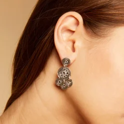 Boucles d'oreilles Sequin deux rangs