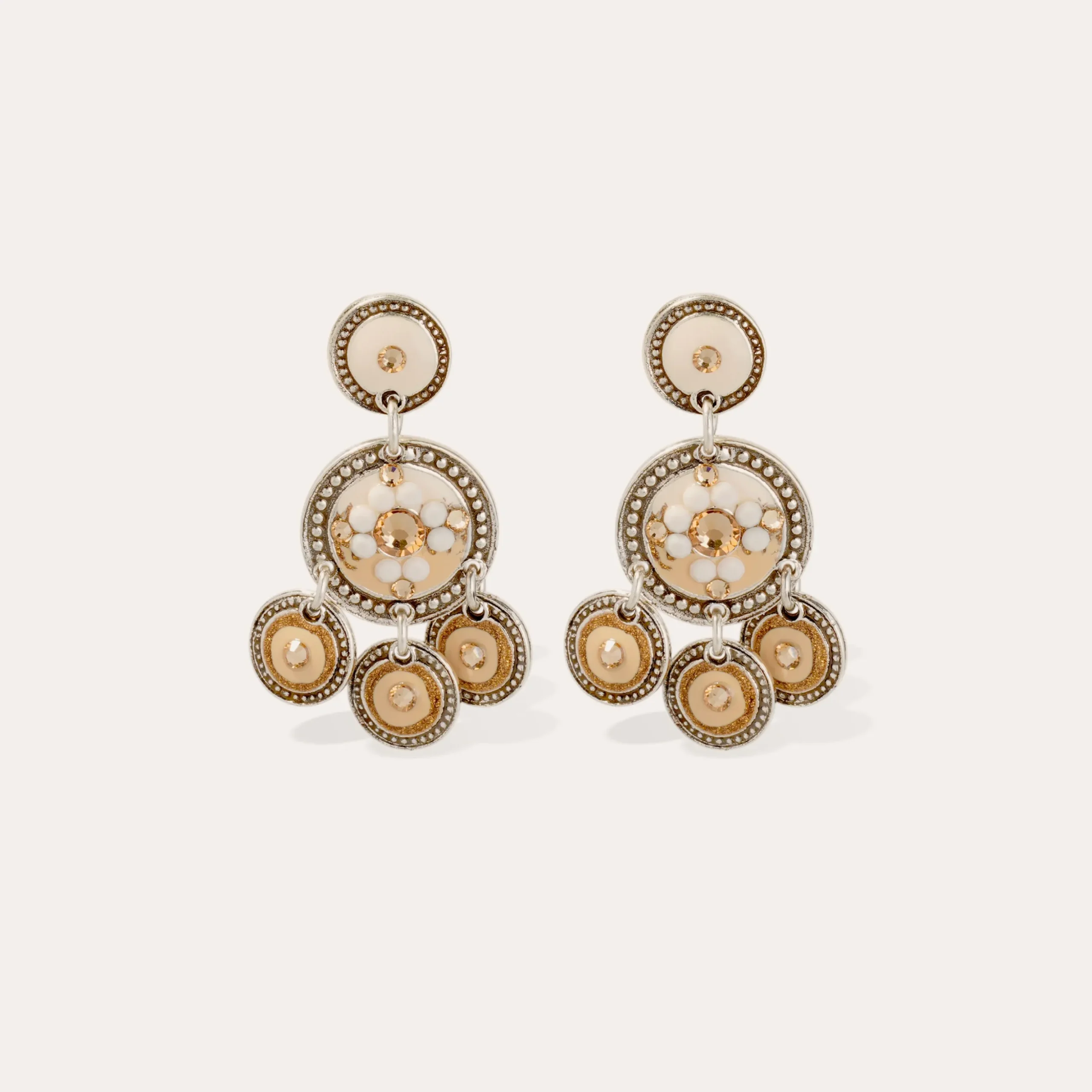 Boucles d'oreilles Sequin deux rangs