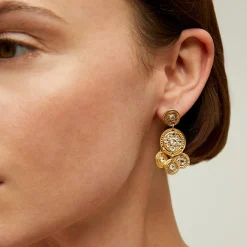 Boucles d'oreilles Sequin deux rangs