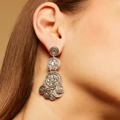 Boucles d'oreilles Sequin trois rangs