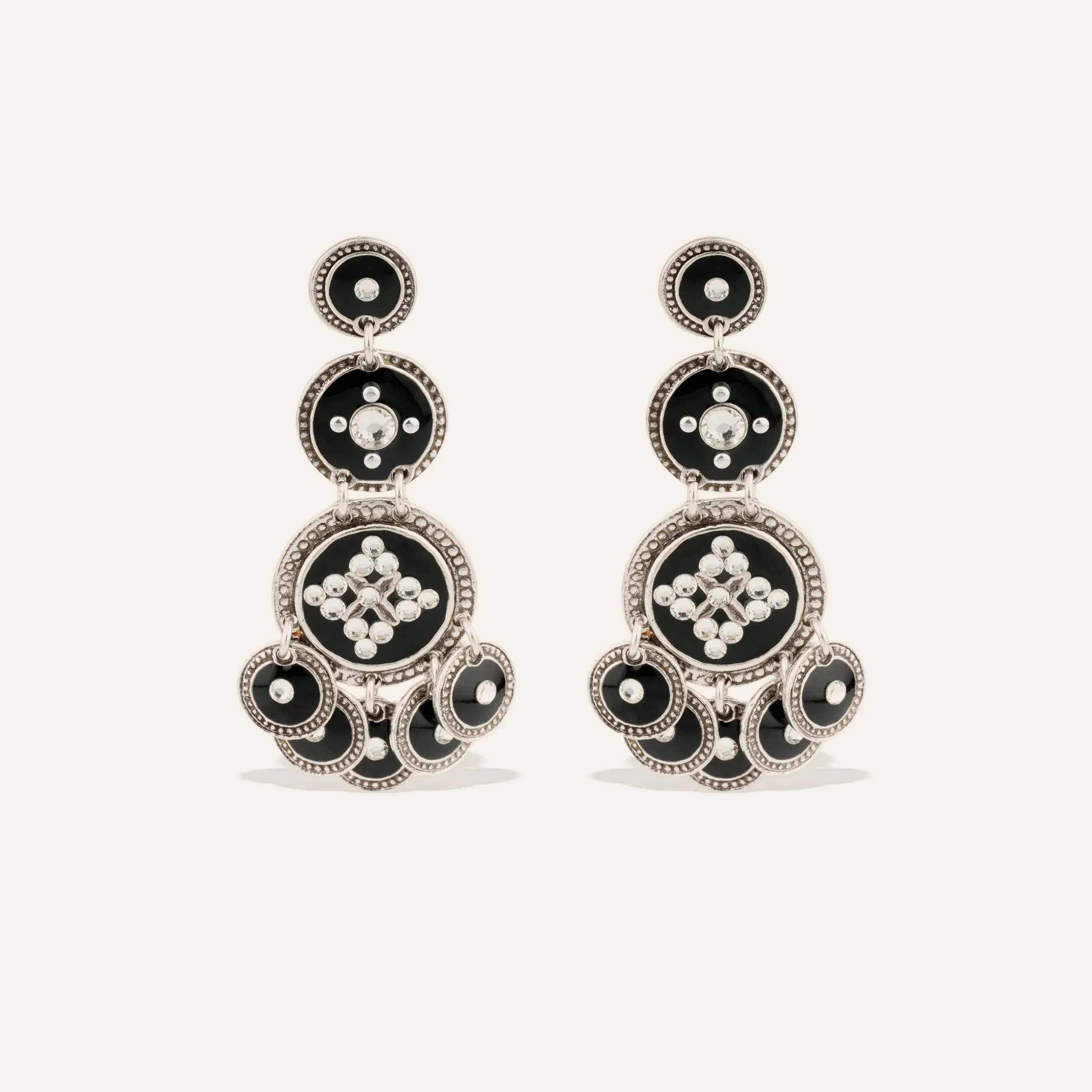 Boucles d'oreilles Sequin trois rangs