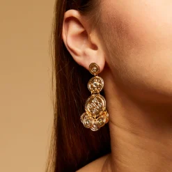 Boucles d'oreilles Sequin trois rangs