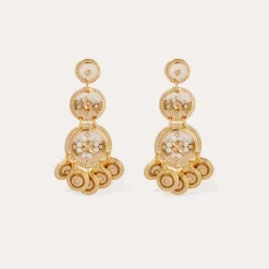 Boucles d'oreilles Sequin trois rangs