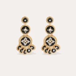Boucles d'oreilles Sequin trois rangs