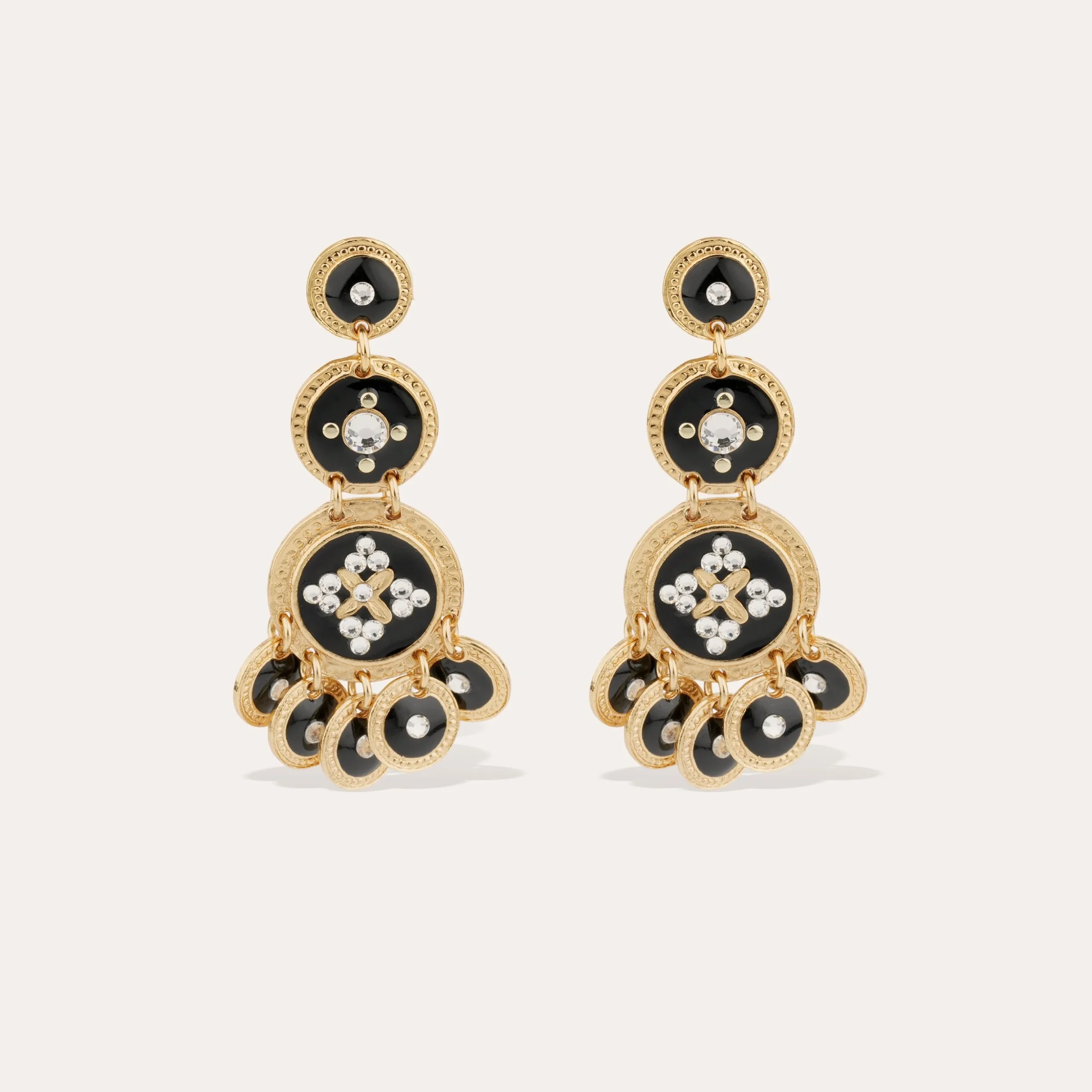 Boucles d'oreilles Sequin trois rangs