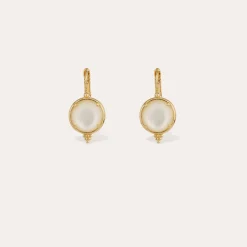 Boucles d'oreilles Serti nacre - Nacre blanche