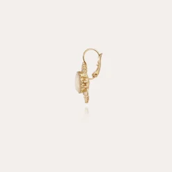 Boucles d'oreilles Serti Talisman - Nacre blanche