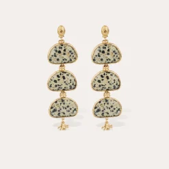 Boucles d'oreilles Silenza - Jaspe Dalmatien