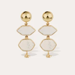 Boucles d'oreilles Silenza - Opale blanche