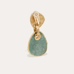 Boucles d'oreilles Silia grand modèle - Cornaline & Amazonite