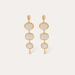 Boucles d'oreilles Silène nacre - Nacre blanche