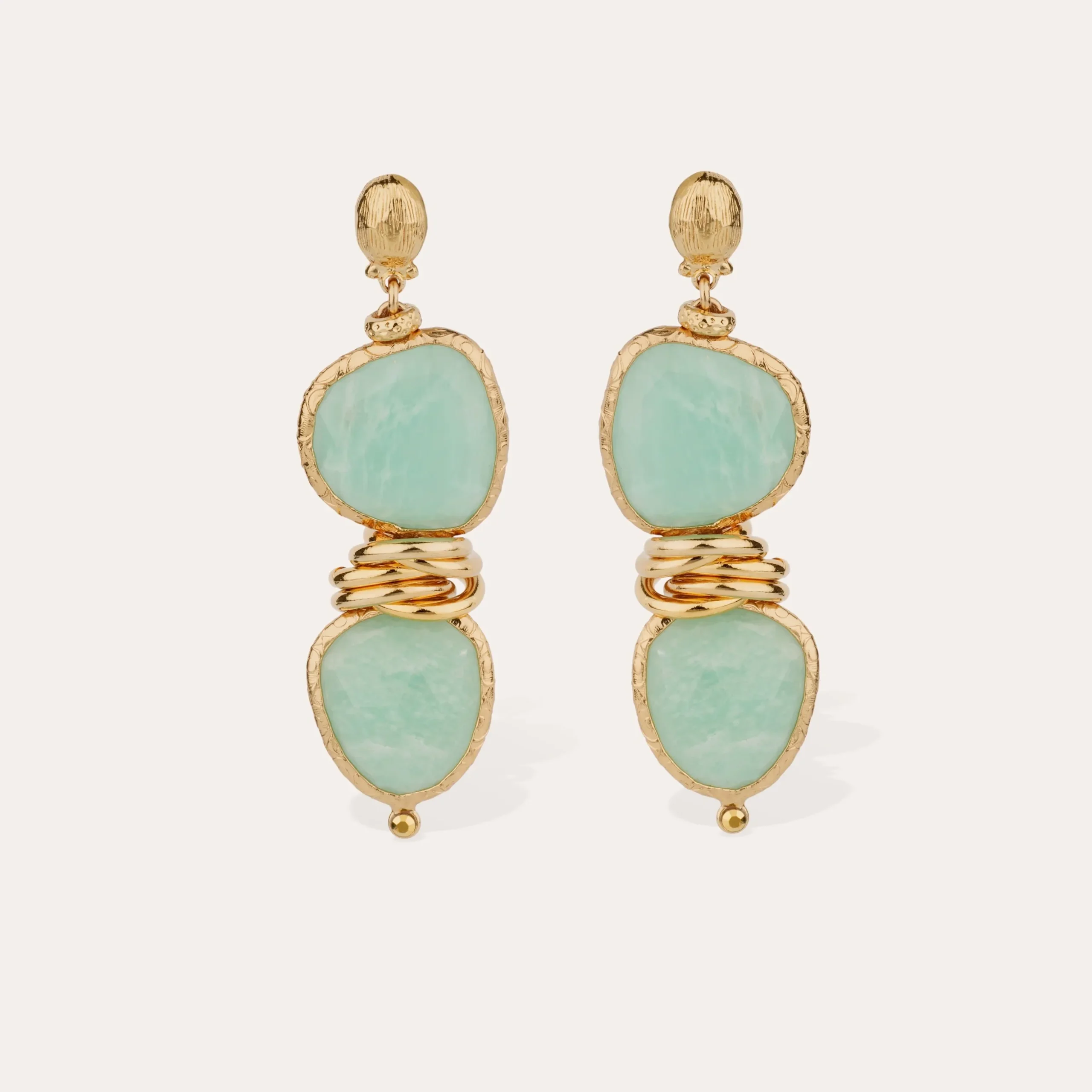 Boucles d'oreilles Sirena - Amazonite