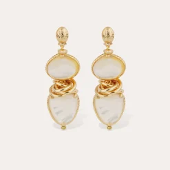 Boucles d'oreilles Sirena - Nacre blanche