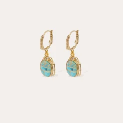 Boucles d'oreilles Tao Scaramouche - Turquoise