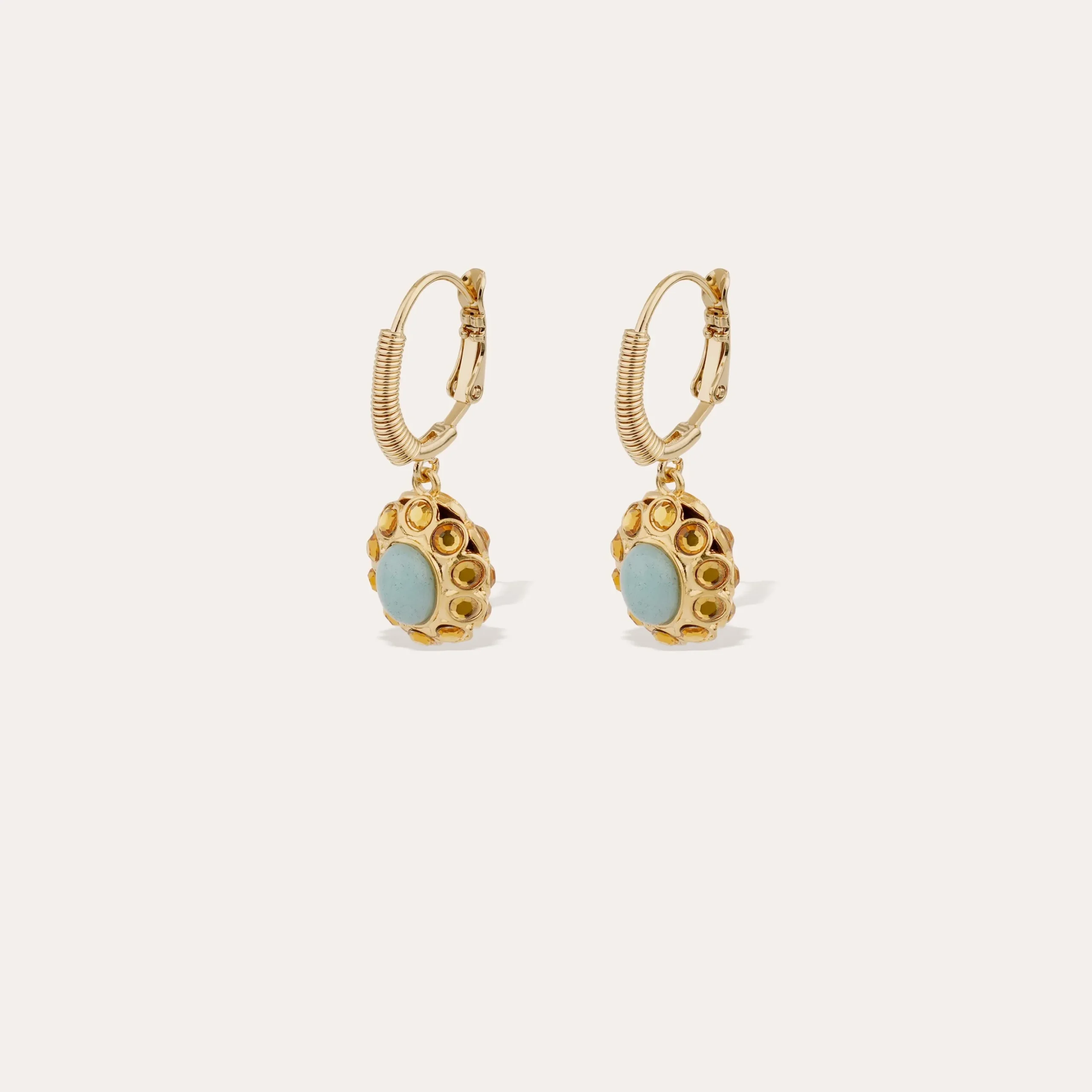 Boucles d'oreilles Tao Splash - Quartz Bleu