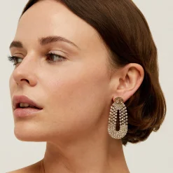 Boucles d'oreilles Trevise strass