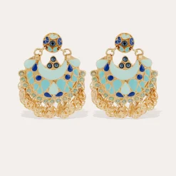 Boucles d'oreilles Éventail émail